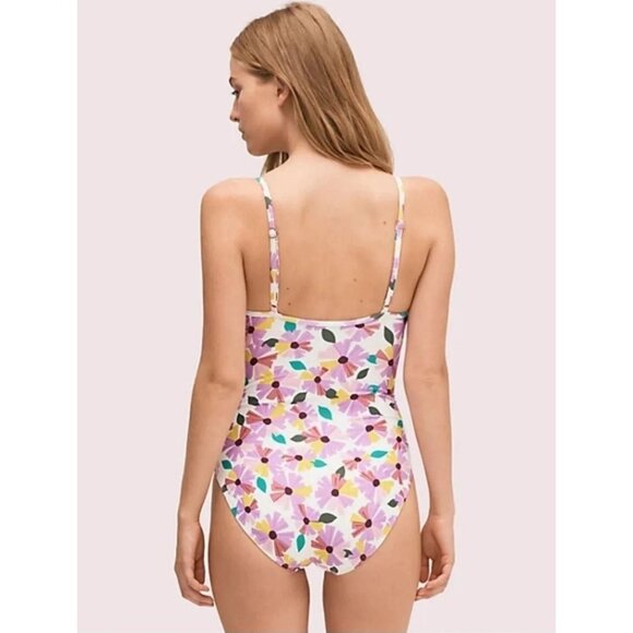 Kate Spade One-piece Twist Front WallFlower Colorful Daisy Floral Swimwear - Picture 10 of 11